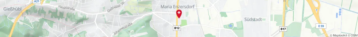 Kartendarstellung des Standorts für Bären-Apotheke in 2344 Maria Enzersdorf